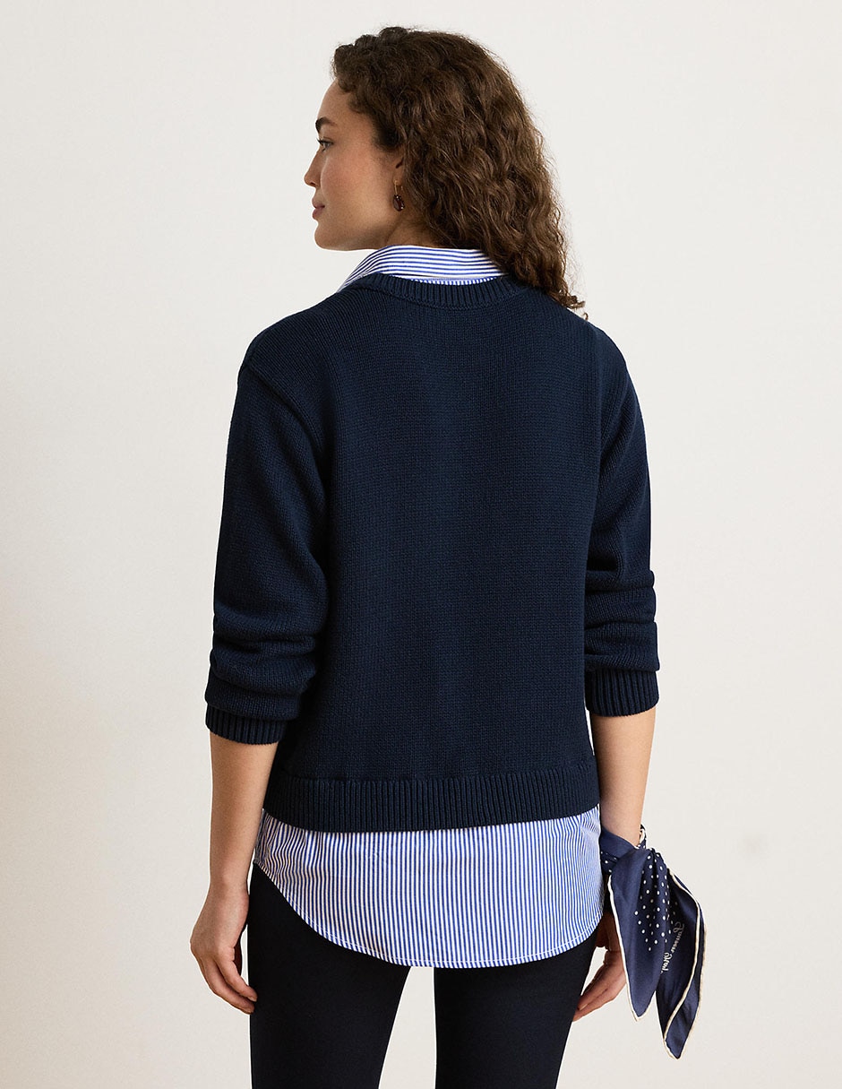 Suéter cuello v para mujer