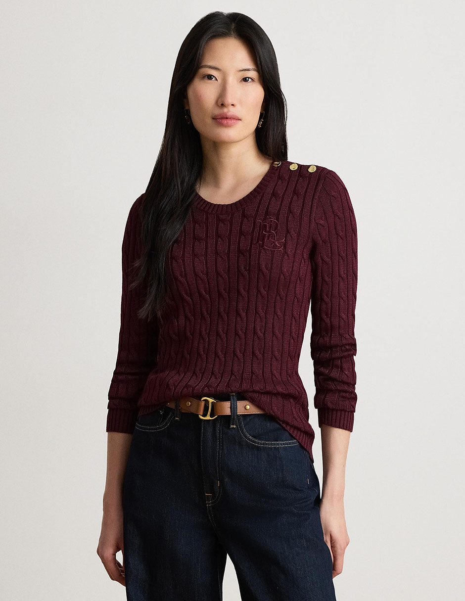 Suéter cuello redondo para mujer 1