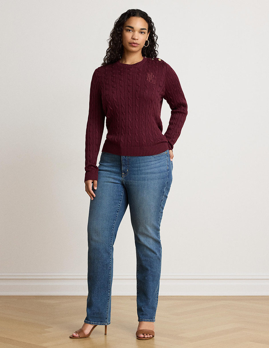 Suéter cuello redondo para mujer 7