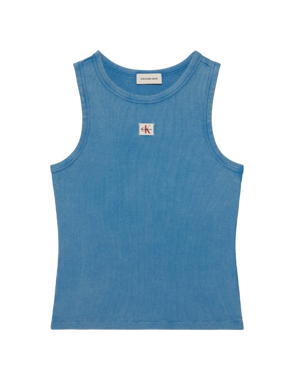 Top cuello redondo escote redondo tirante ancho Top cuello redondo escote redondo tirante ancho