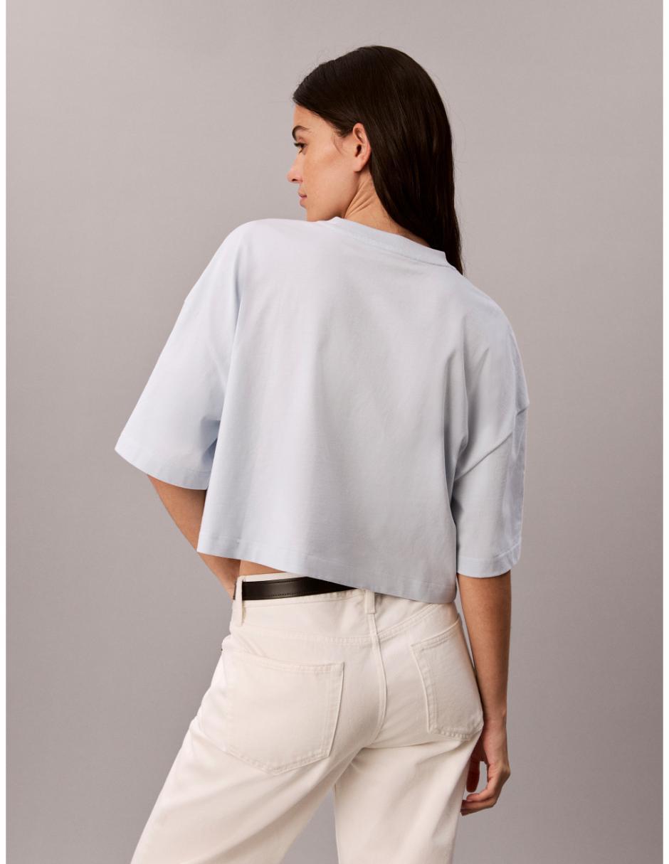 Playera manga corta cuello redondo mujer