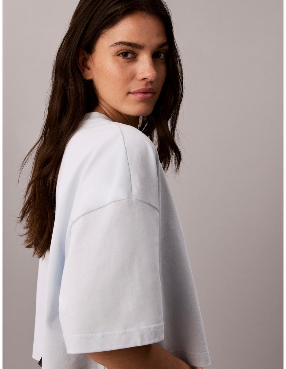 Playera manga corta cuello redondo mujer