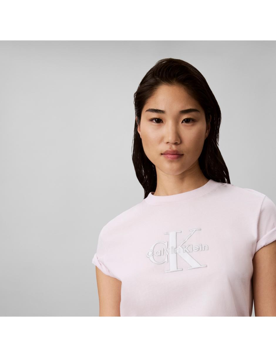 Playera manga corta cuello redondo mujer 3