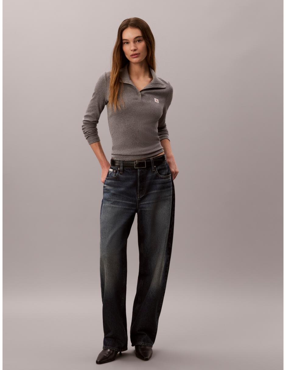 Playera manga larga cuello alto mujer 5