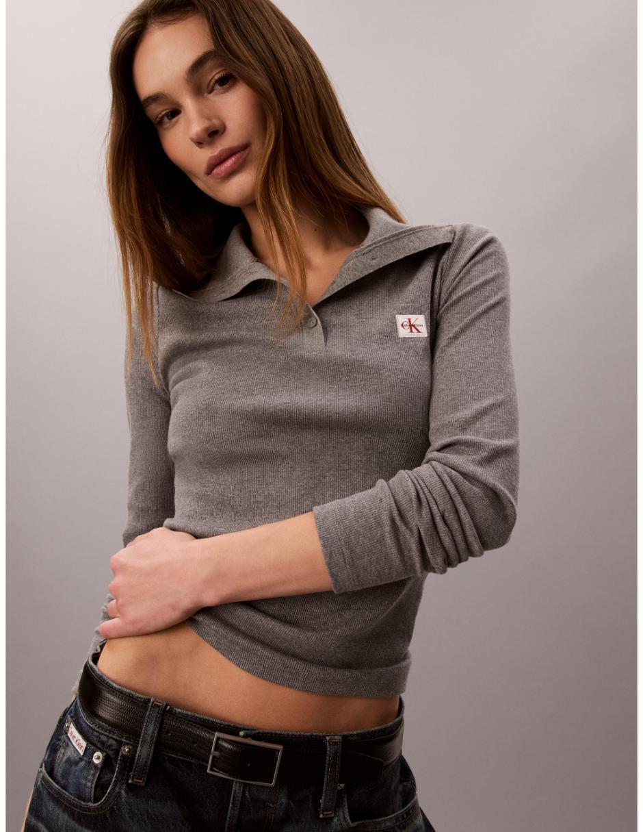 Playera manga larga cuello alto mujer 6