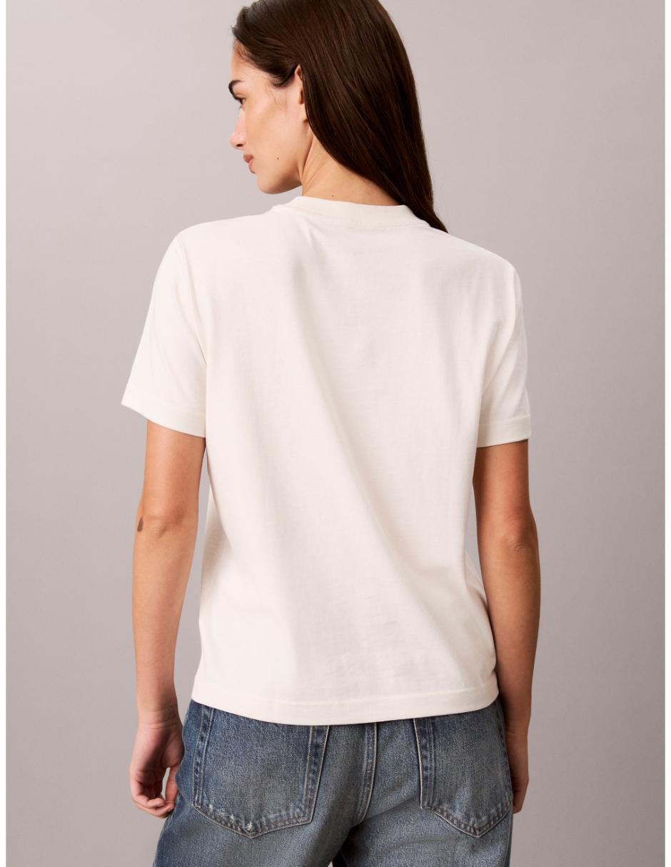 Playera manga corta cuello redondo mujer