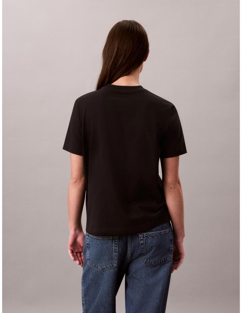 Playera manga corta cuello redondo mujer