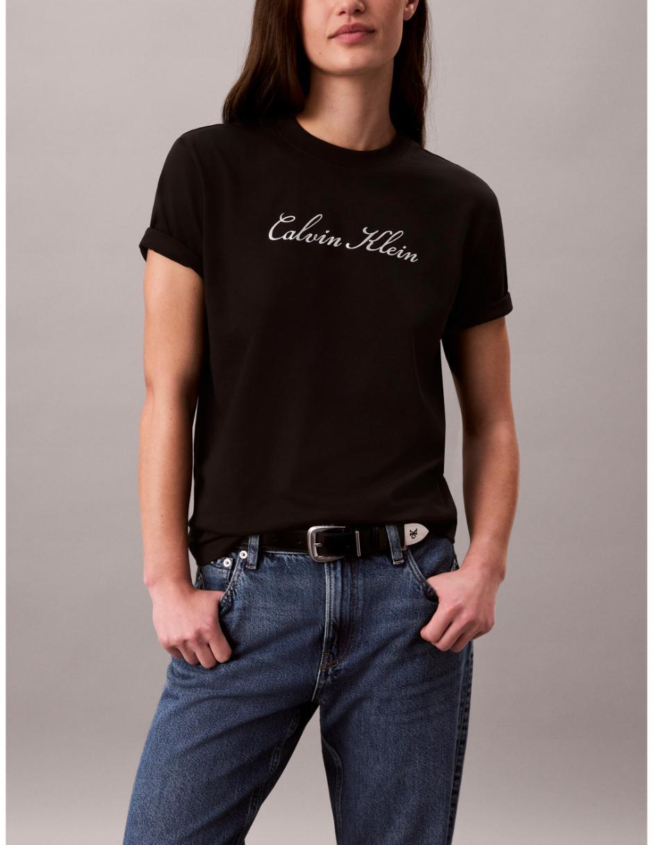 Playera manga corta cuello redondo mujer 6