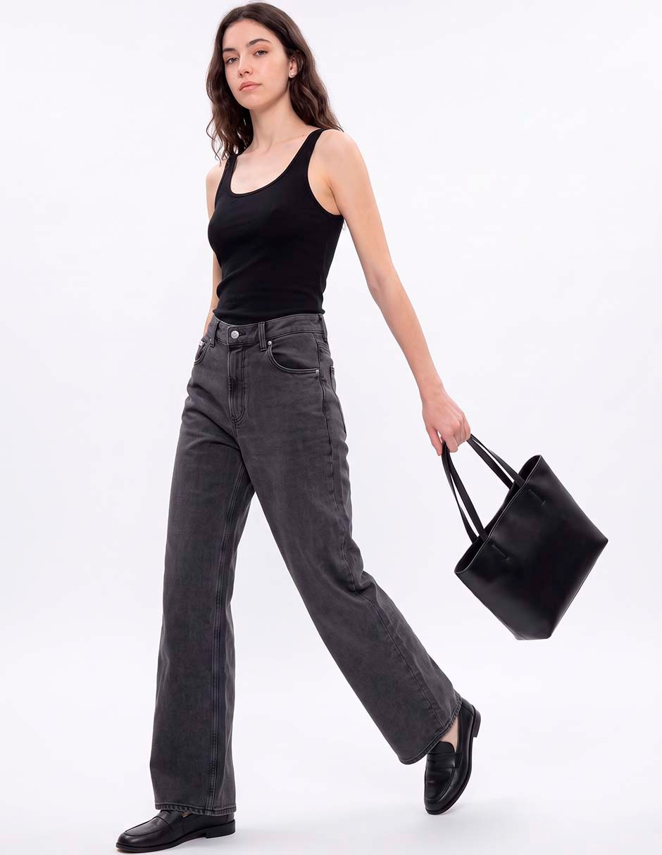 Pants acampanado con elástico para mujer Pants acampanado con elástico para mujer