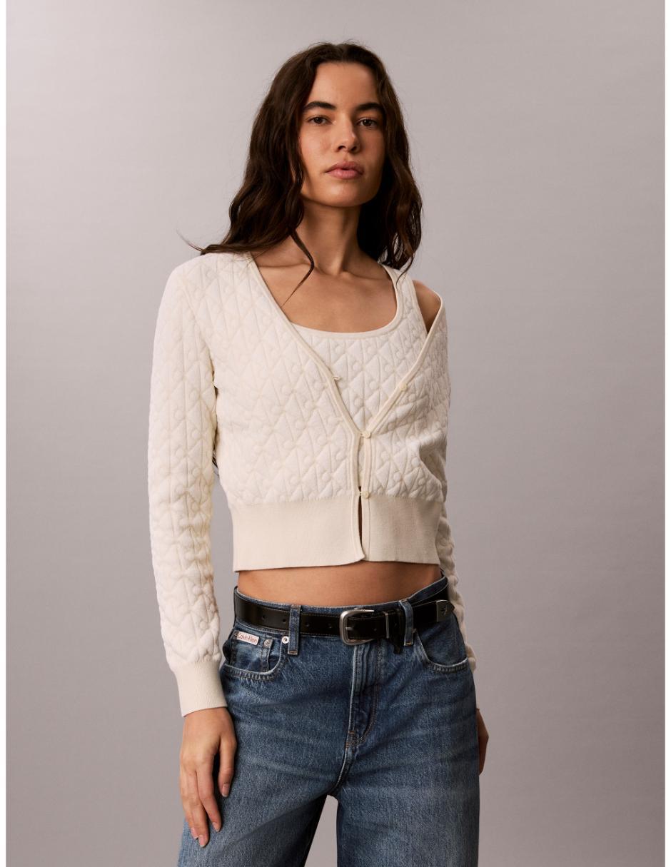 Suéter cuello V para mujer