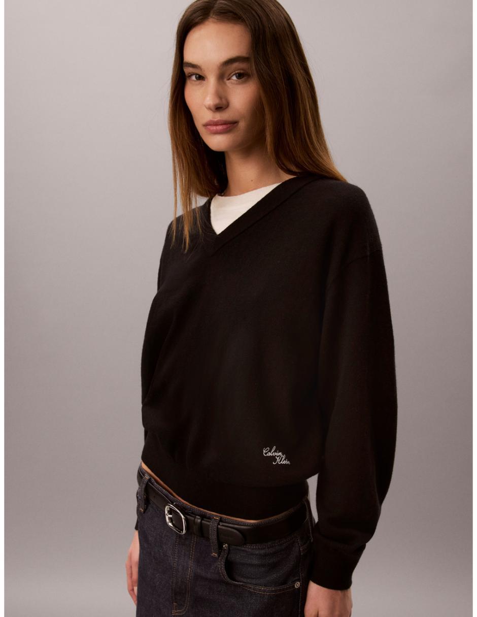 Suéter cuello v para mujer 5