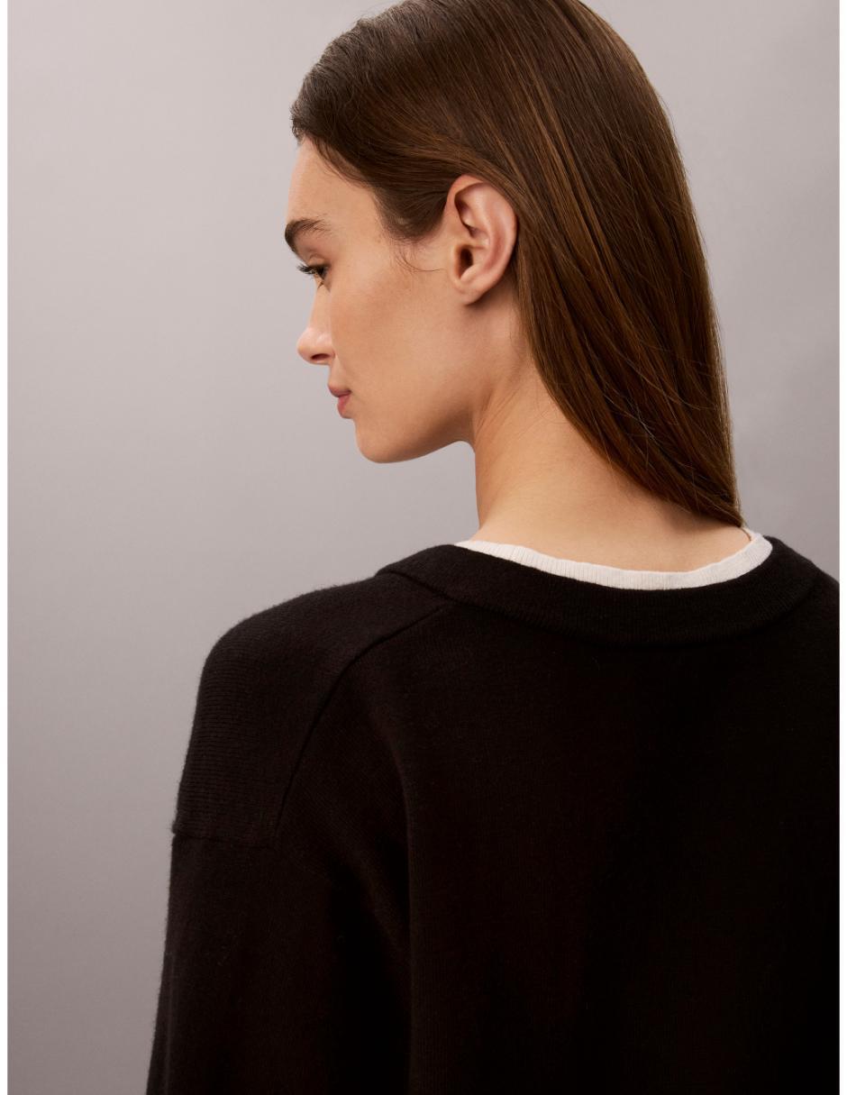 Suéter cuello v para mujer 3