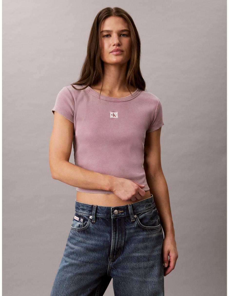 Playera manga corta cuello redondo mujer Playera manga corta cuello redondo mujer