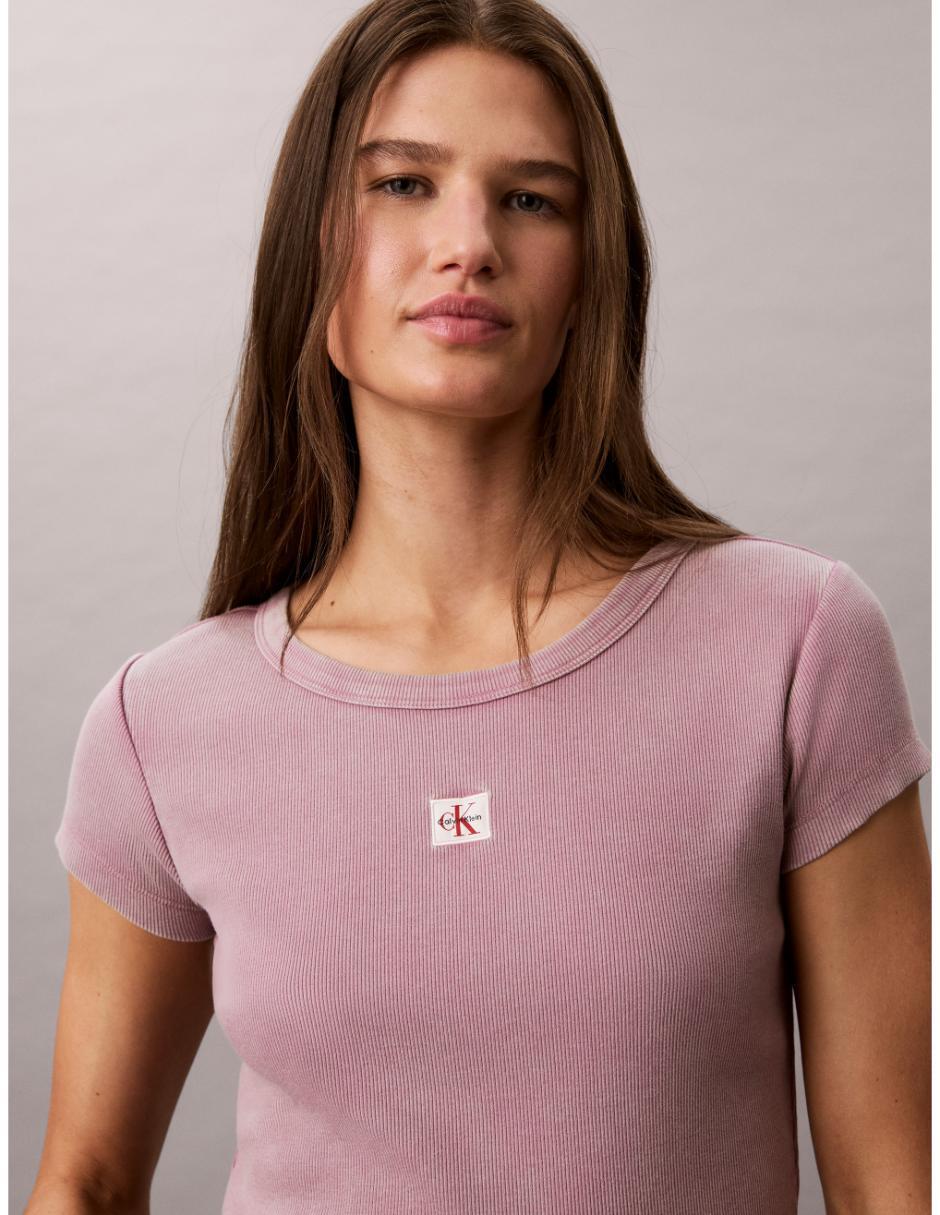 Playera manga corta cuello redondo mujer 4