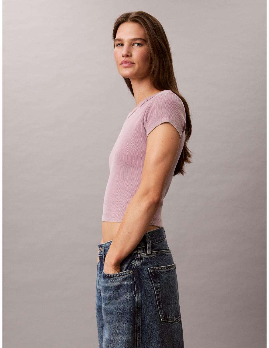 Playera manga corta cuello redondo mujer 3
