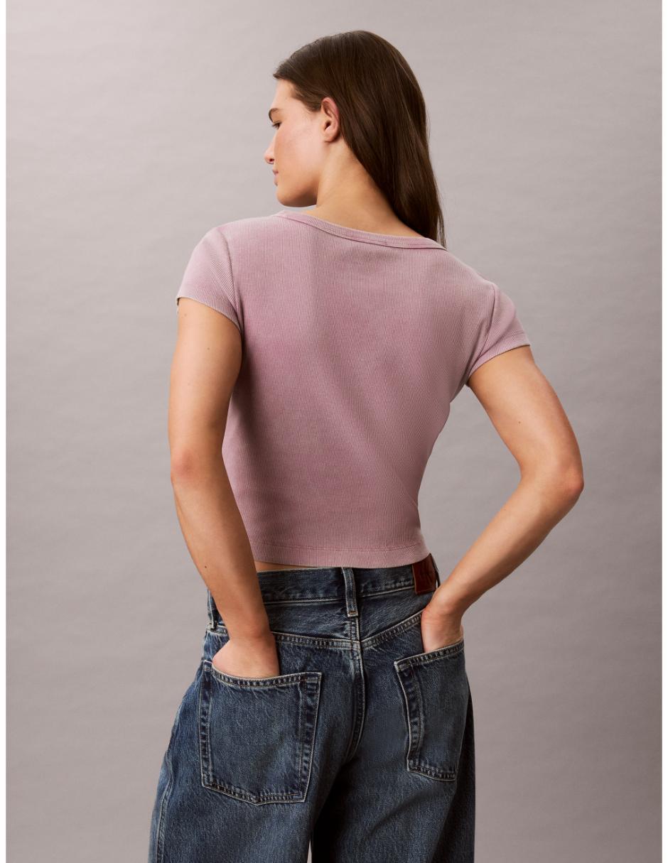 Playera manga corta cuello redondo mujer 2