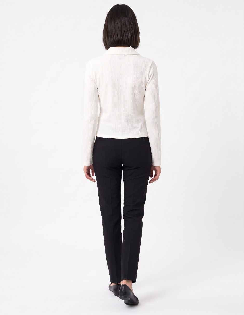 Suéter cuello polo para mujer 2