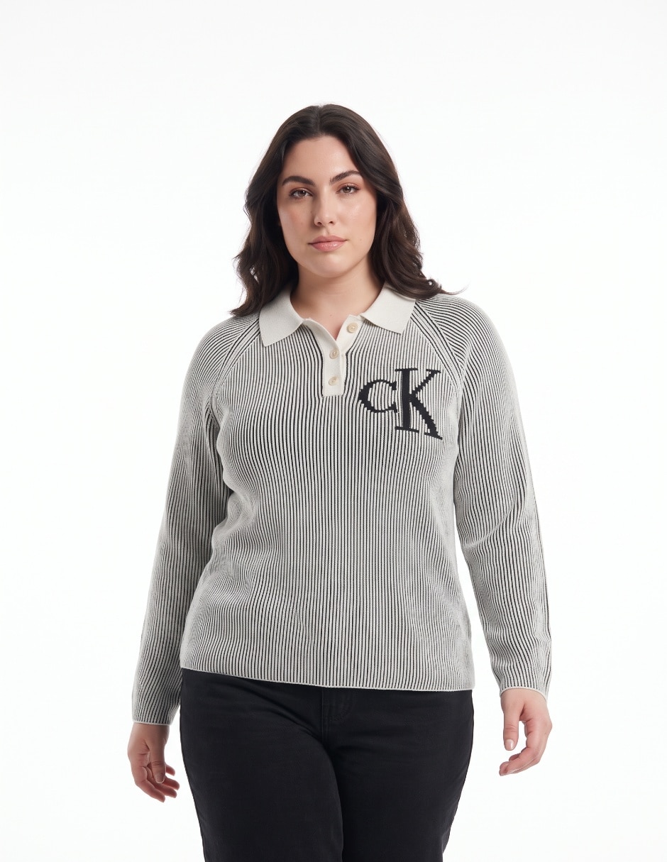 Suéter cuello redondo para mujer