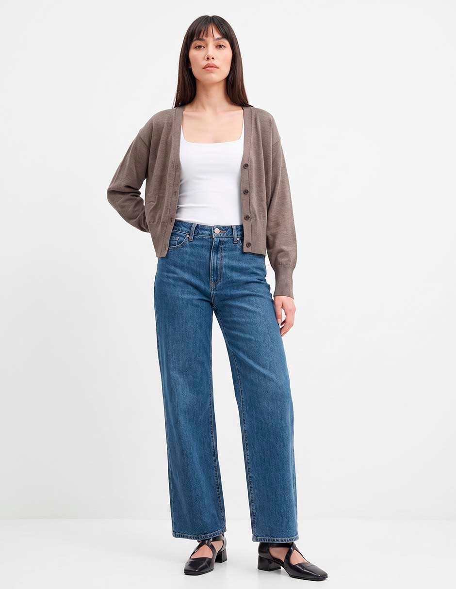 Suéter cuello V para mujer 3