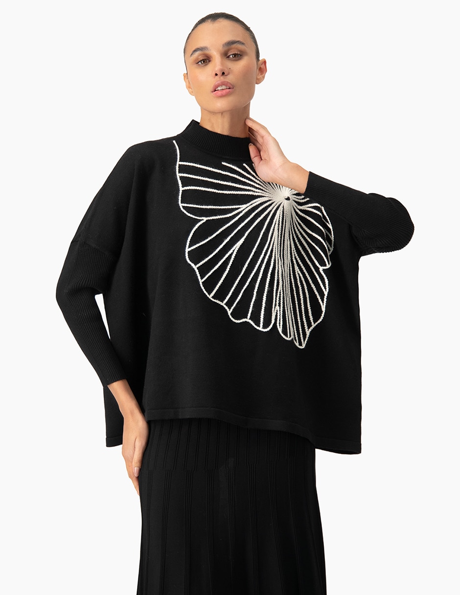Suéter cuello alto para mujer