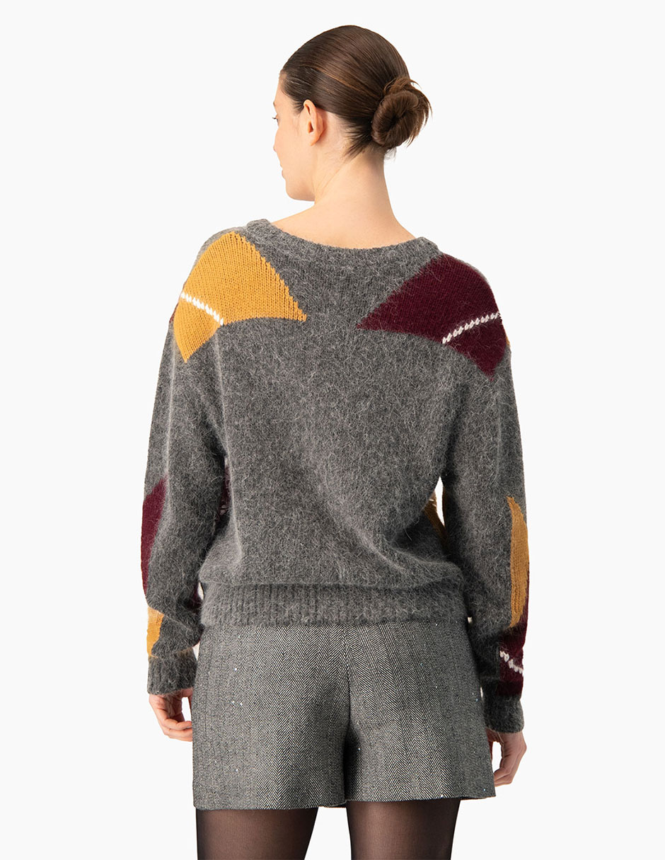 Suéter cuello v para mujer 5