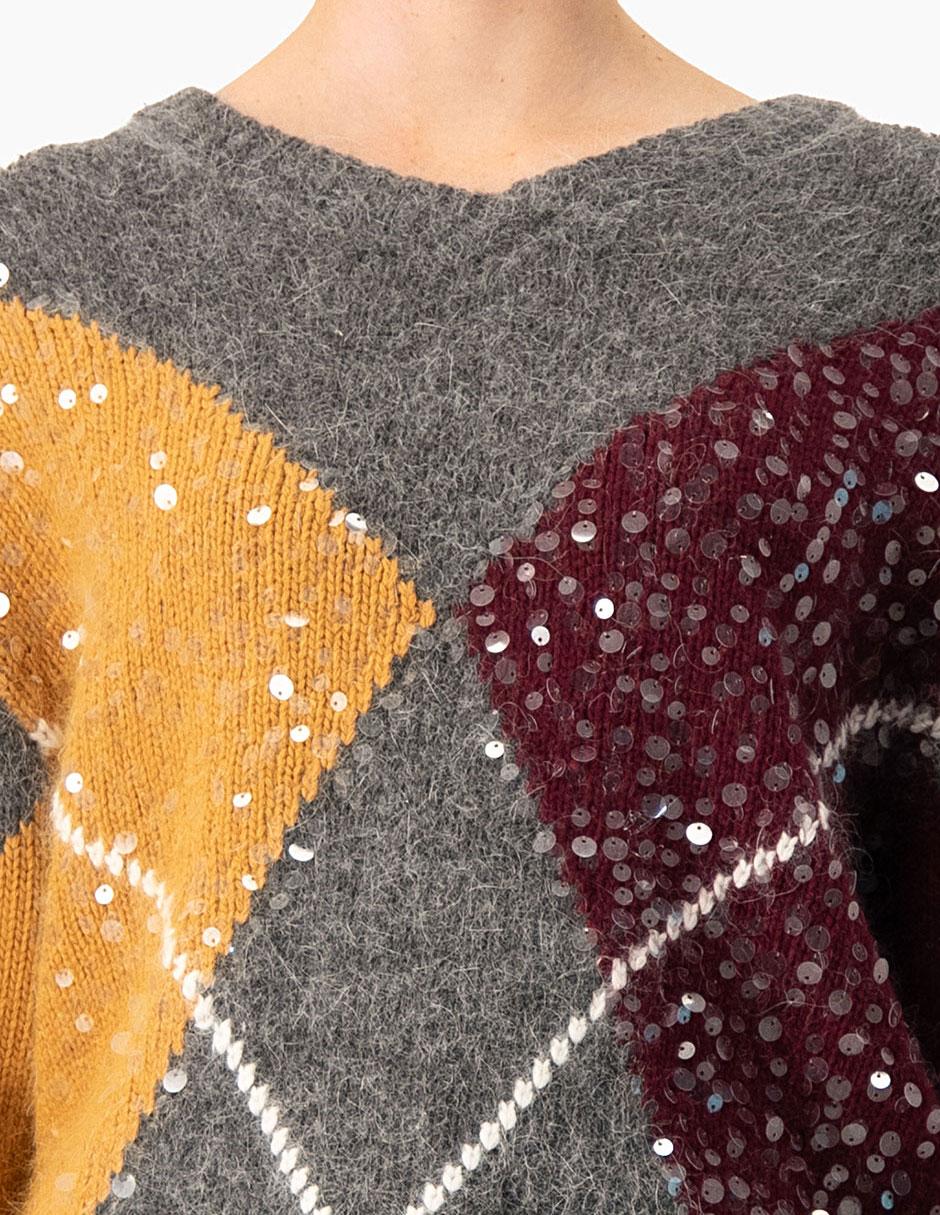 Suéter cuello v para mujer 2