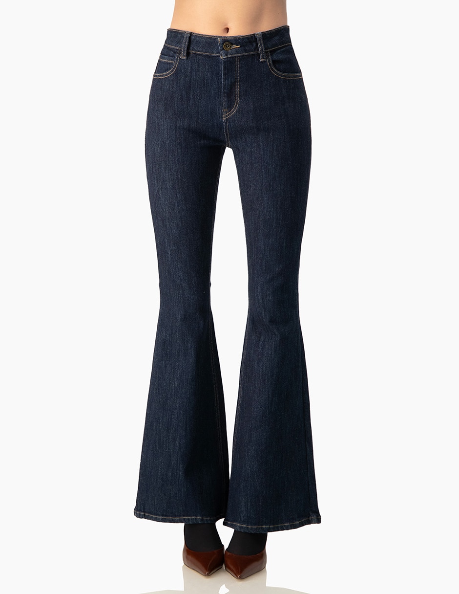 Jeans acampanado cintura para mujer Jeans acampanado cintura para mujer