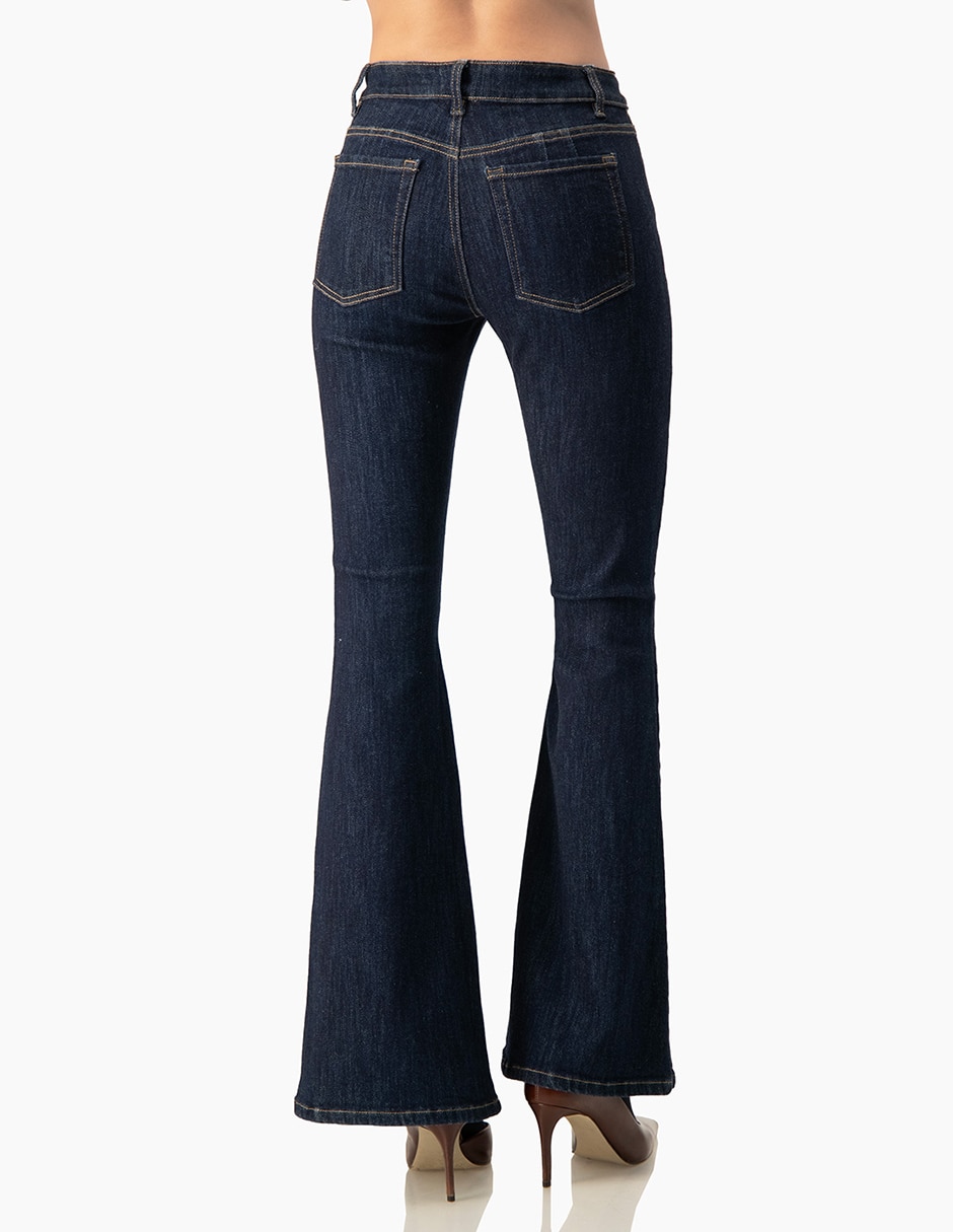 Jeans acampanado cintura para mujer 6