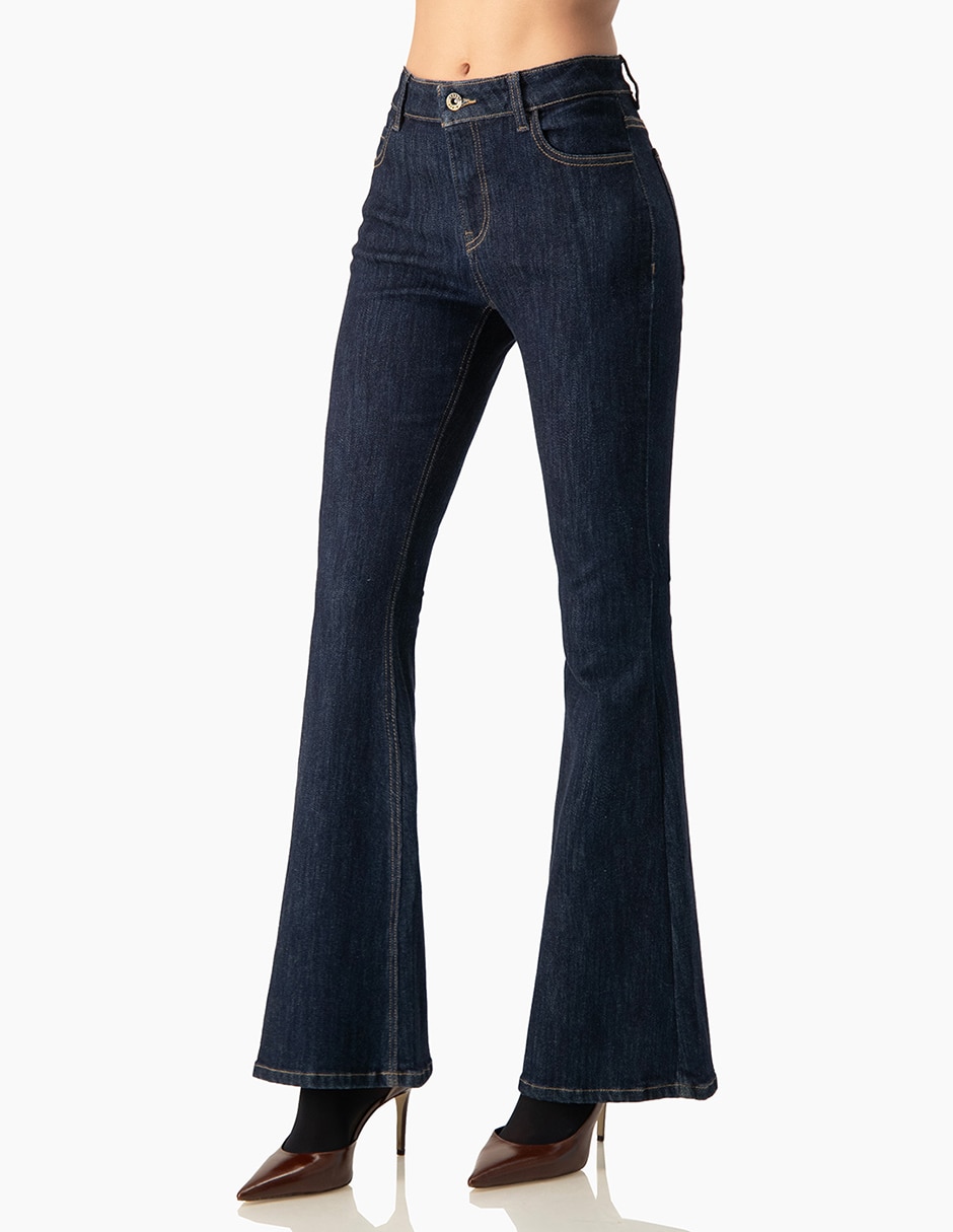 Jeans acampanado cintura para mujer 5