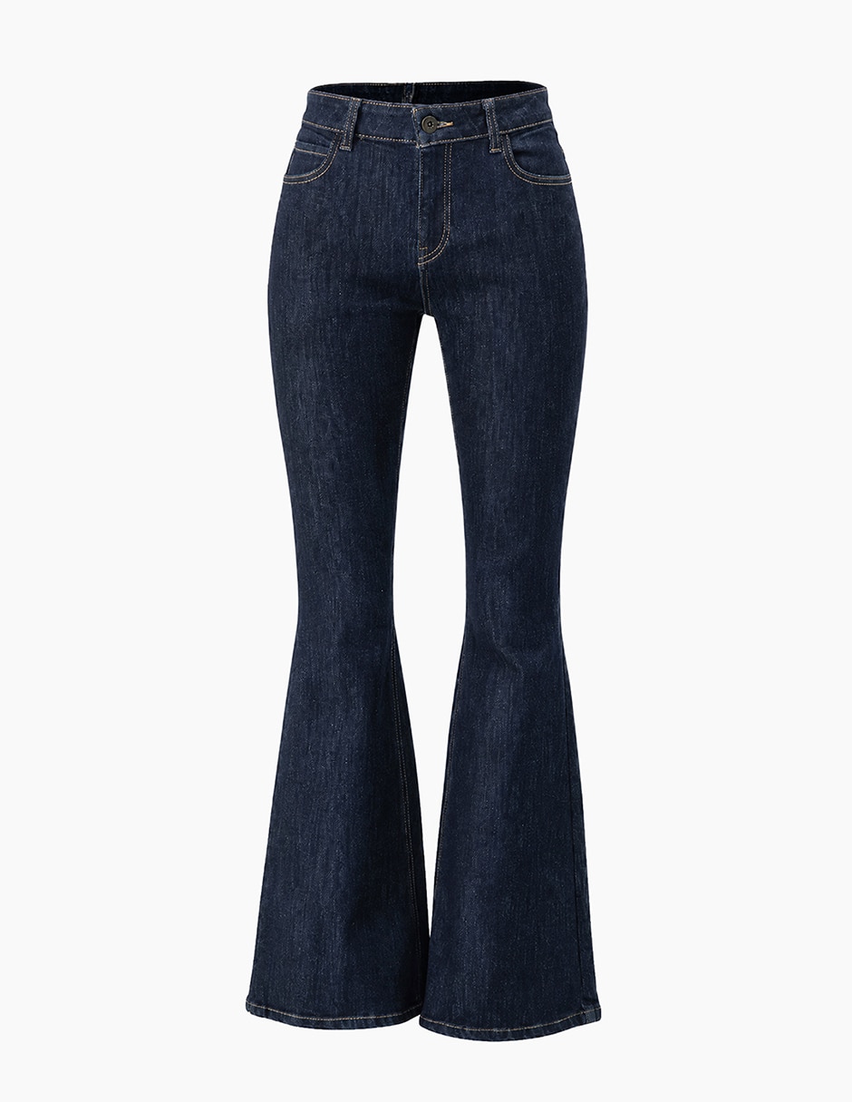 Jeans acampanado cintura para mujer 7