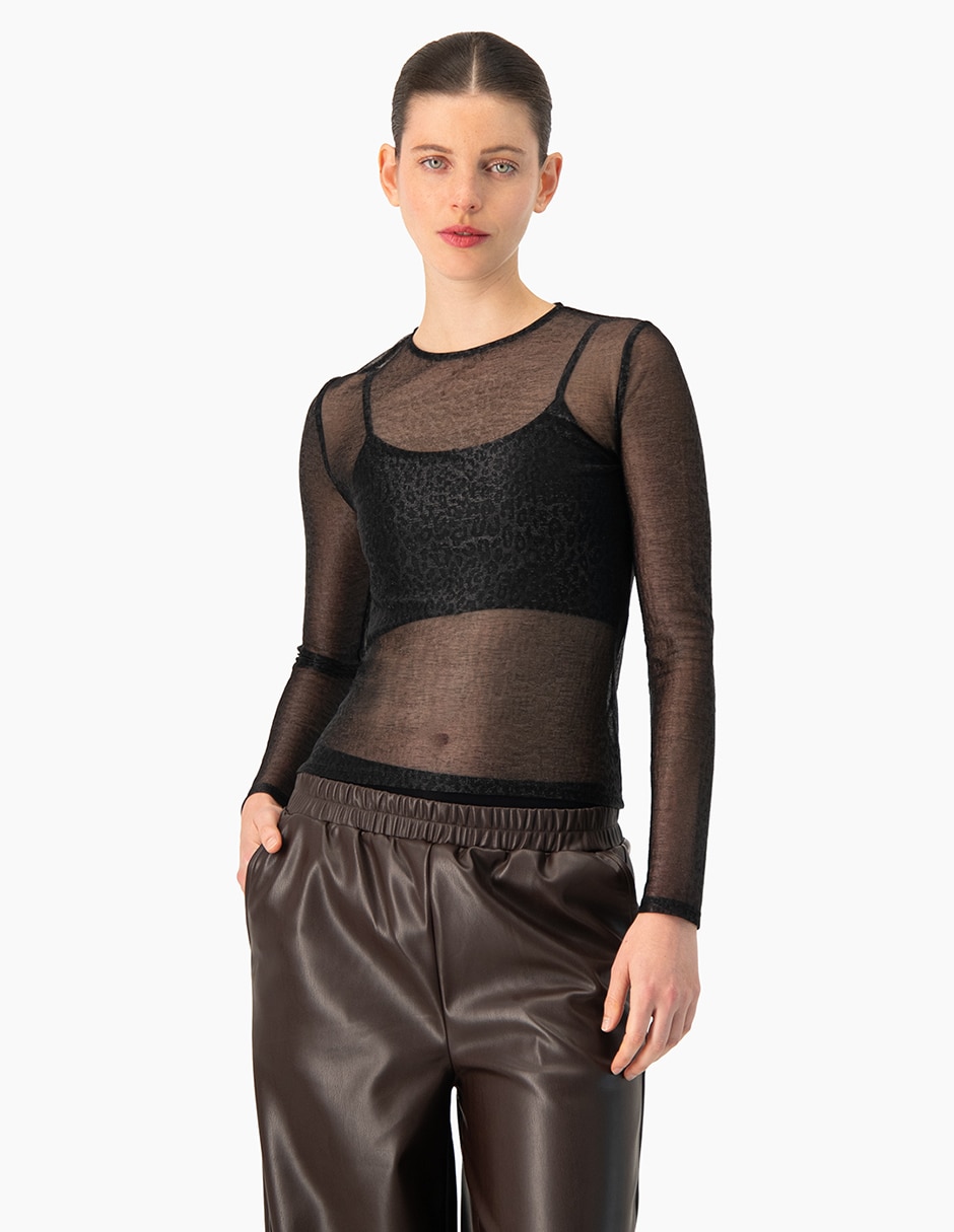 Blusa manga larga para mujer