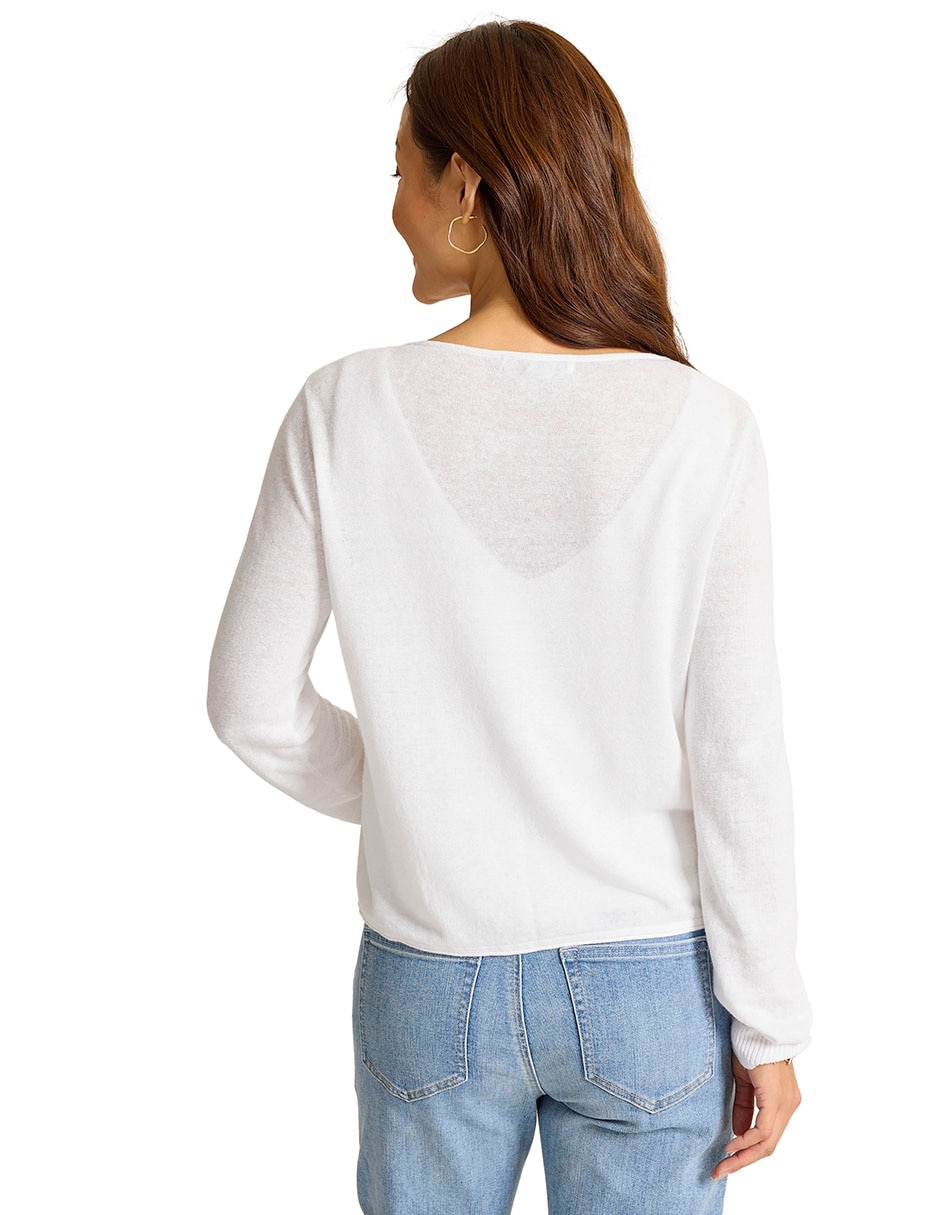 Suéter cuello V para mujer 2