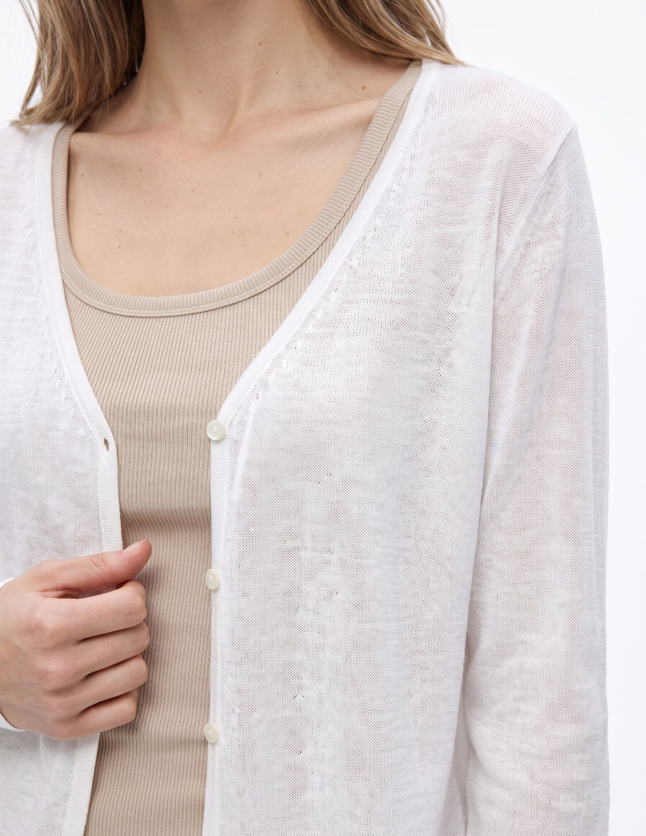 Suéter cuello V para mujer 6