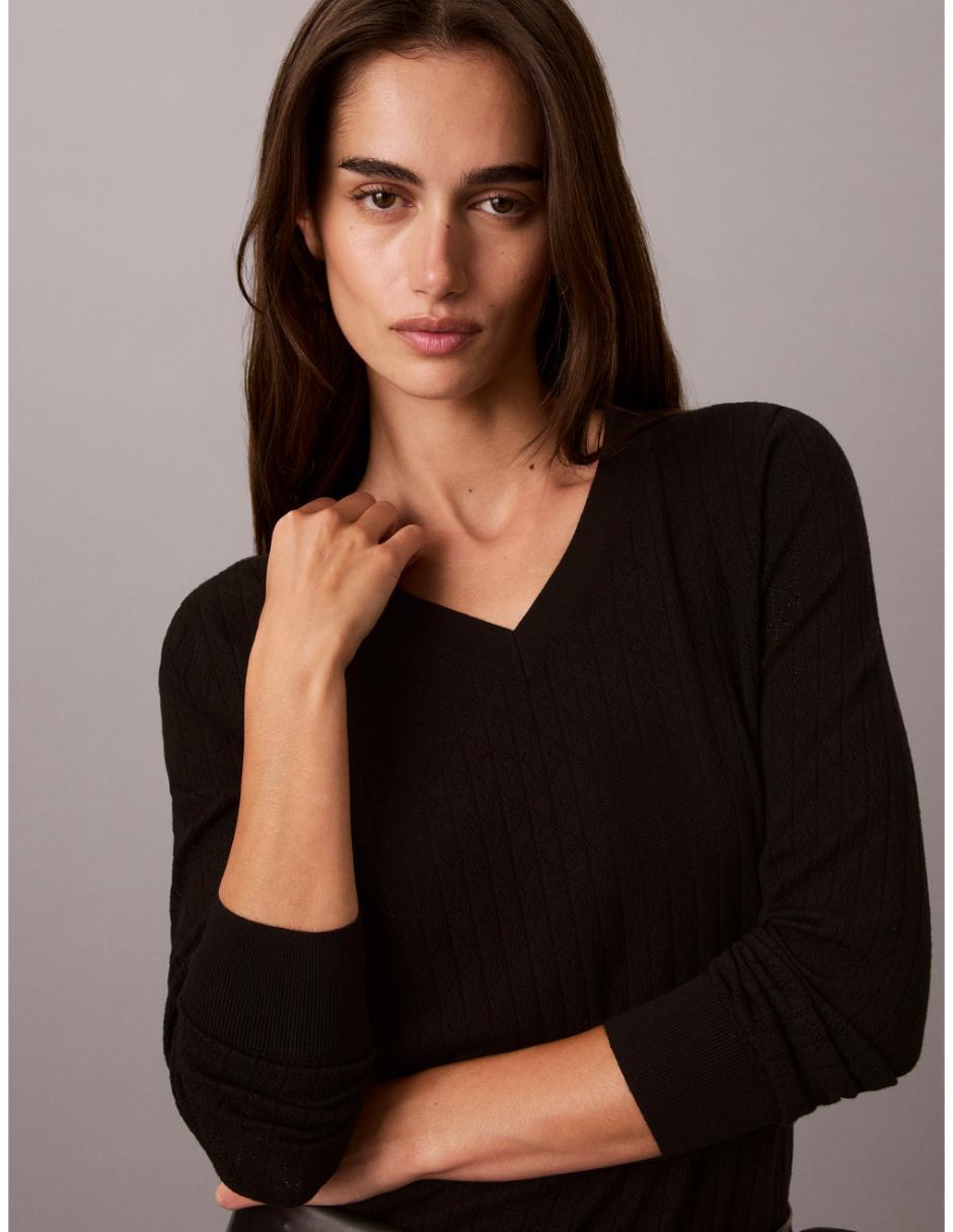 Suéter cuello v para mujer 5