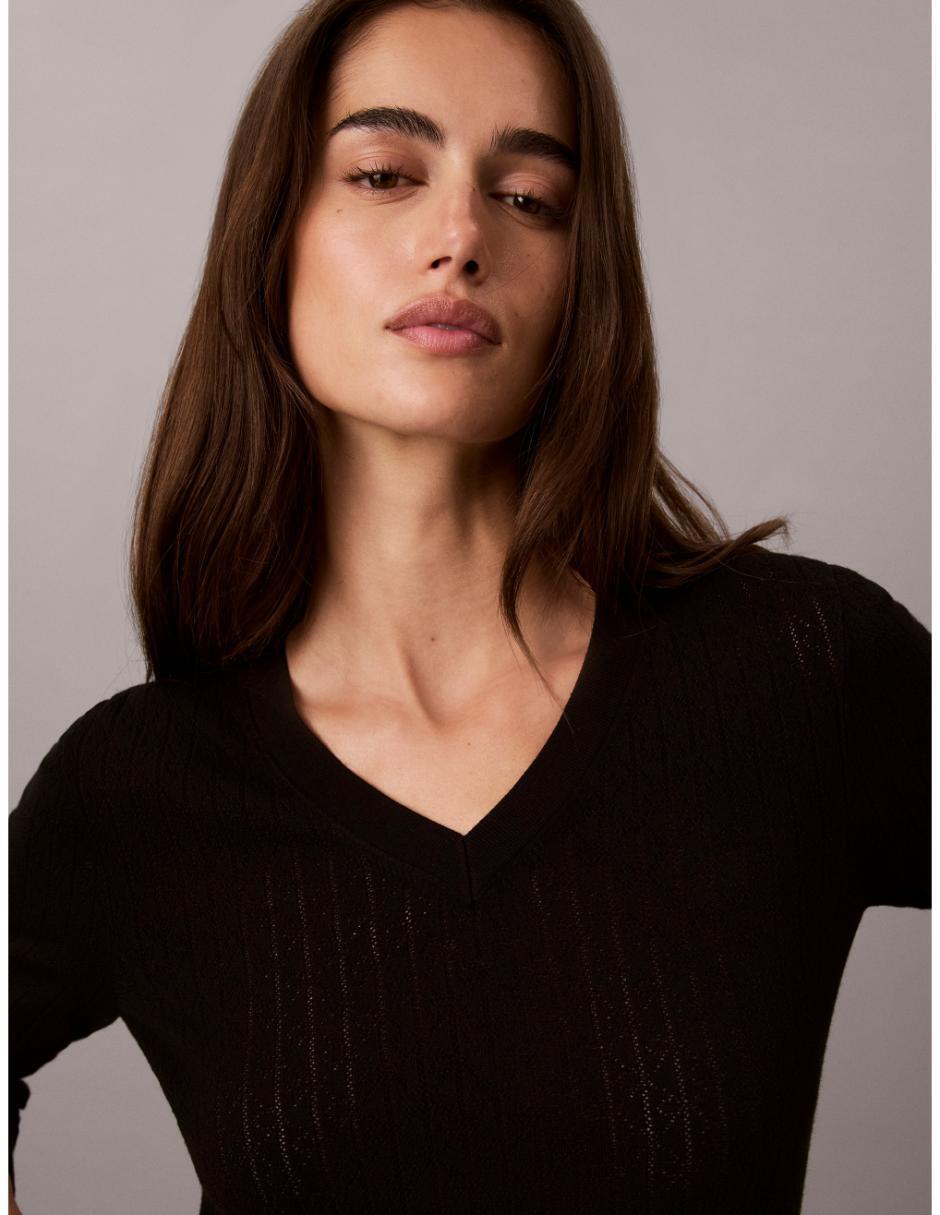 Suéter cuello v para mujer