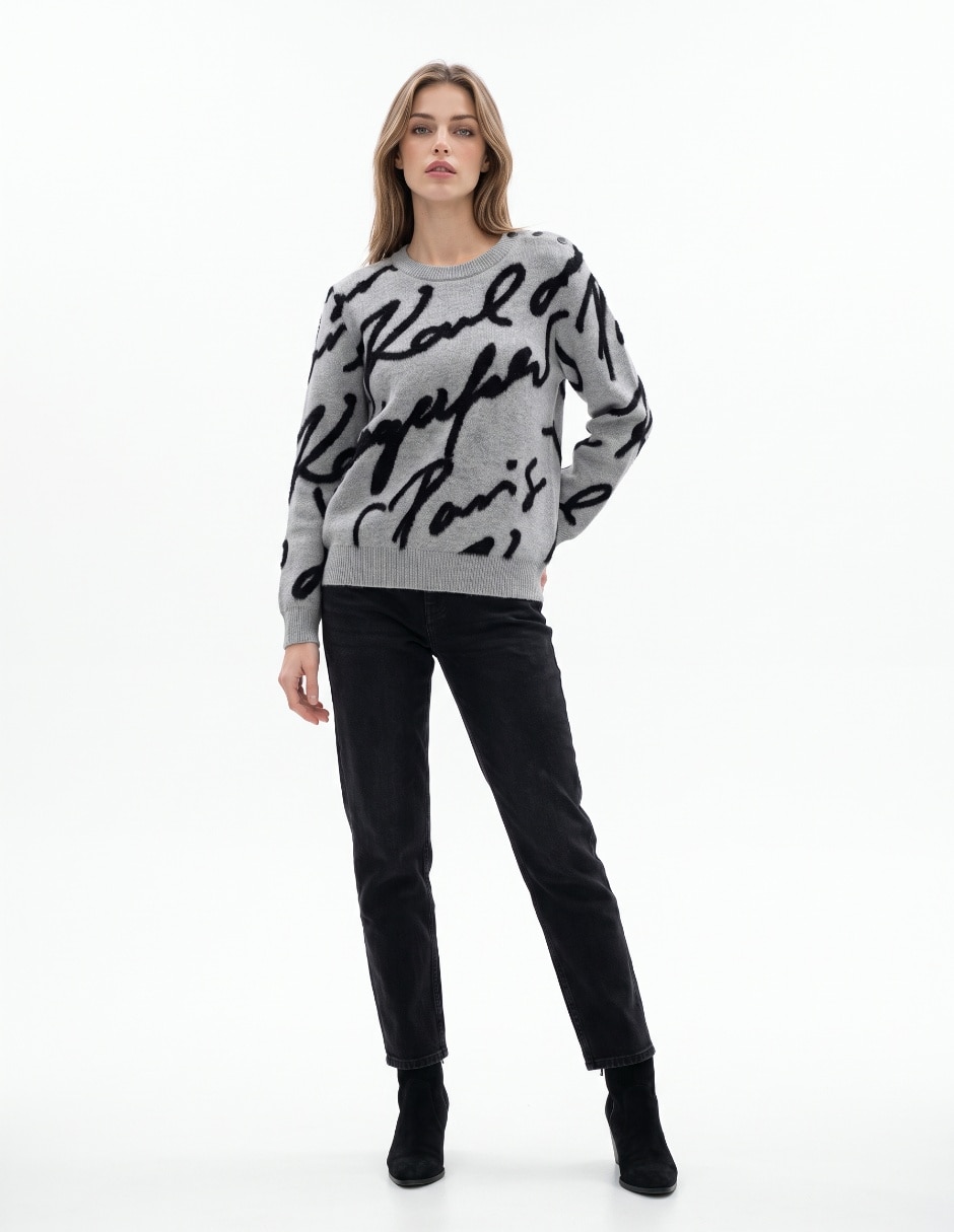 Suéter cuello redondo para mujer 3