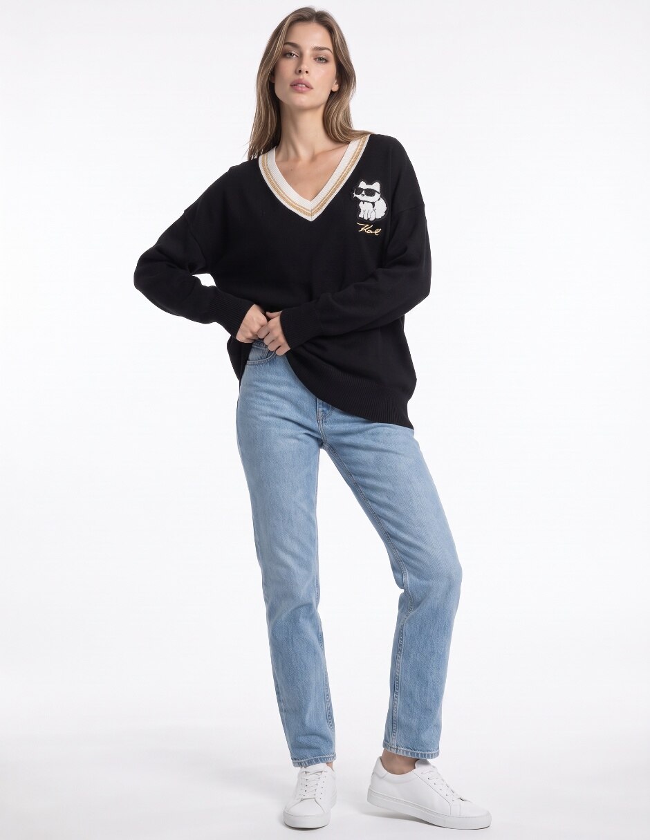 Suéter cuello redondo para mujer 3