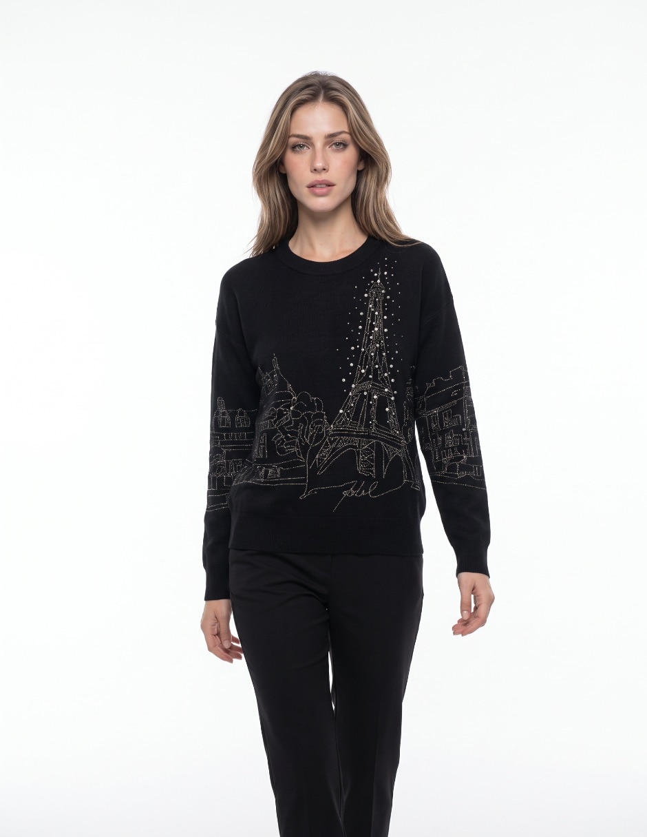 Suéter cuello redondo para mujer Suéter cuello redondo para mujer