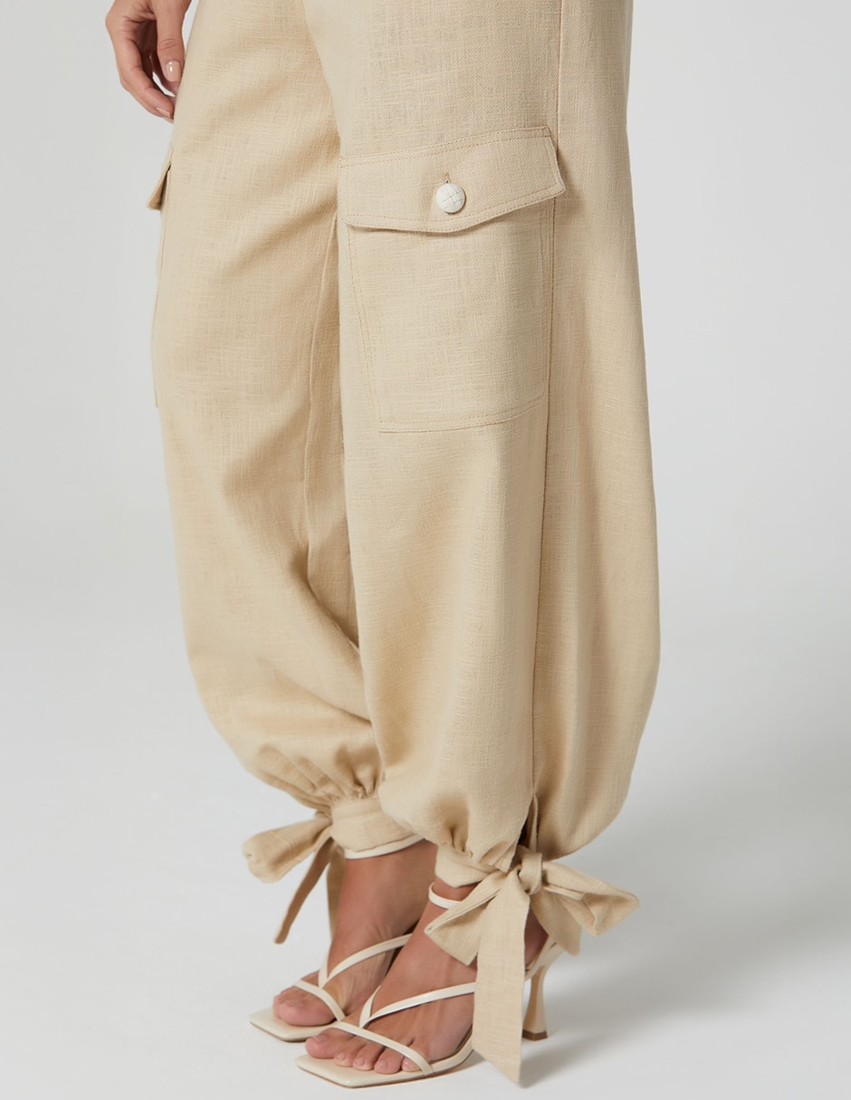 Pantalón cargo jardin tejido parachute para mujer 2