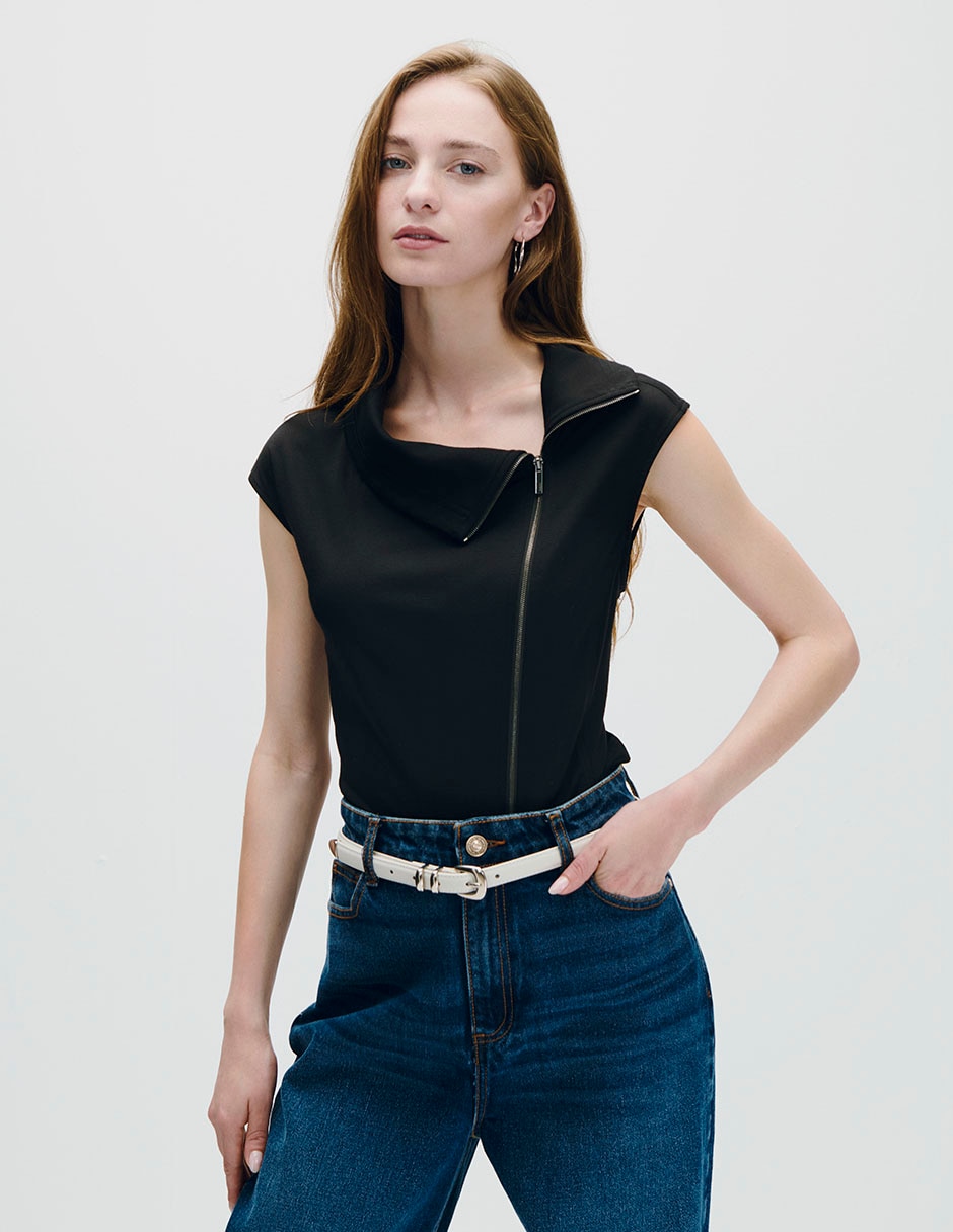 Blusa icon sin manga para mujer