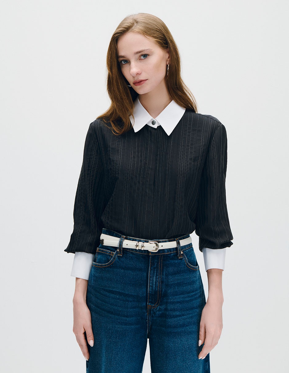 Blusa manga larga para mujer
