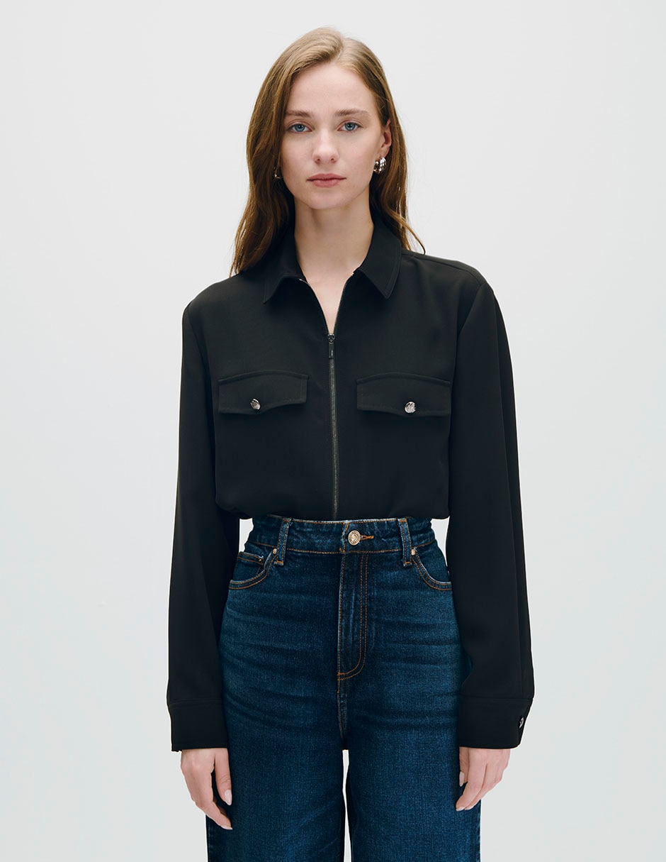 Blusa manga larga para mujer
