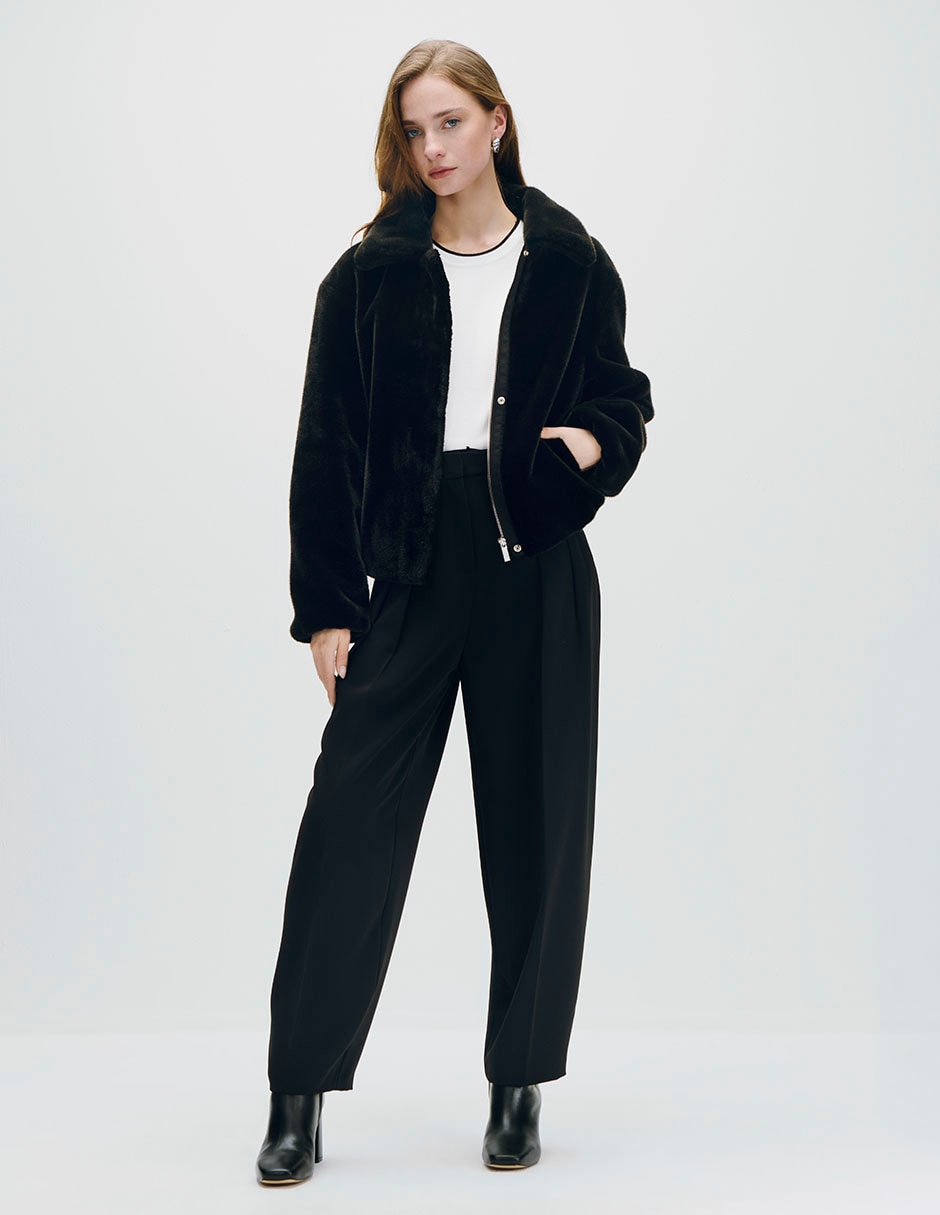 Pantalón regular baggy para mujer 4