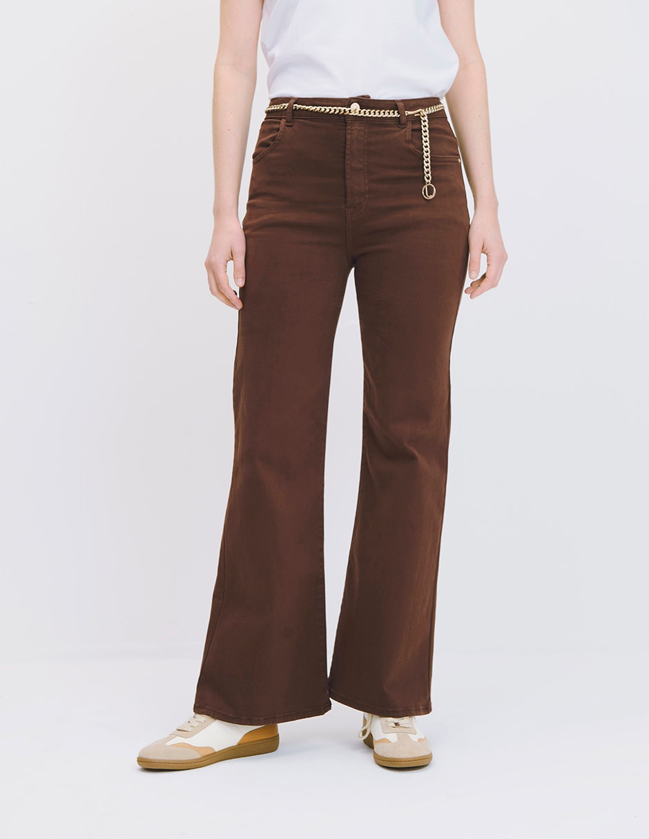Jeans flare cintura alta C.P. para mujer Jeans flare cintura alta C.P. para mujer