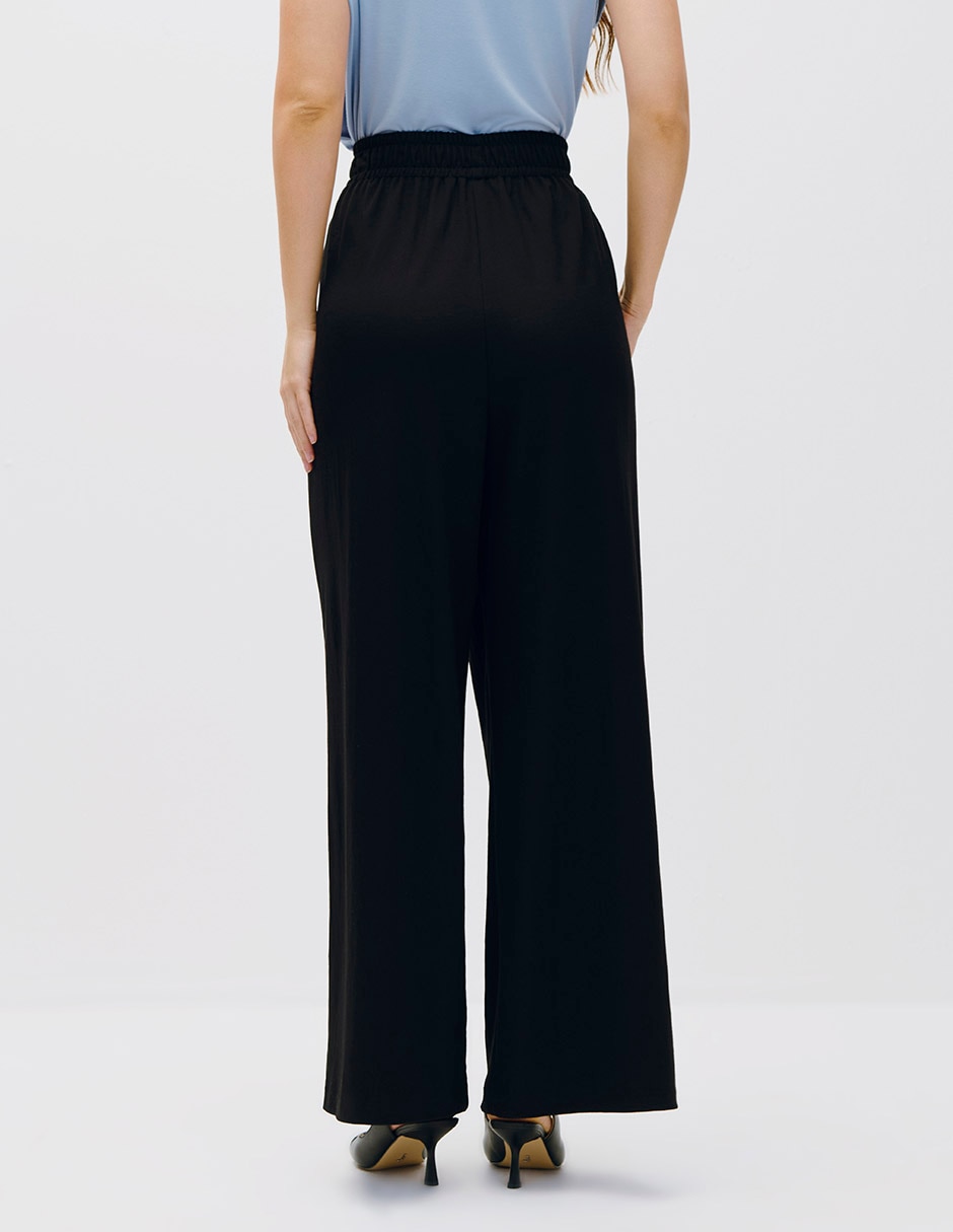 Pantalón relaxed Esencial Moda Wide leg para mujer 3
