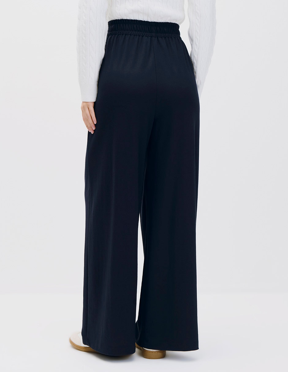 Pantalón relaxed Esencial Moda Wide leg para mujer 3
