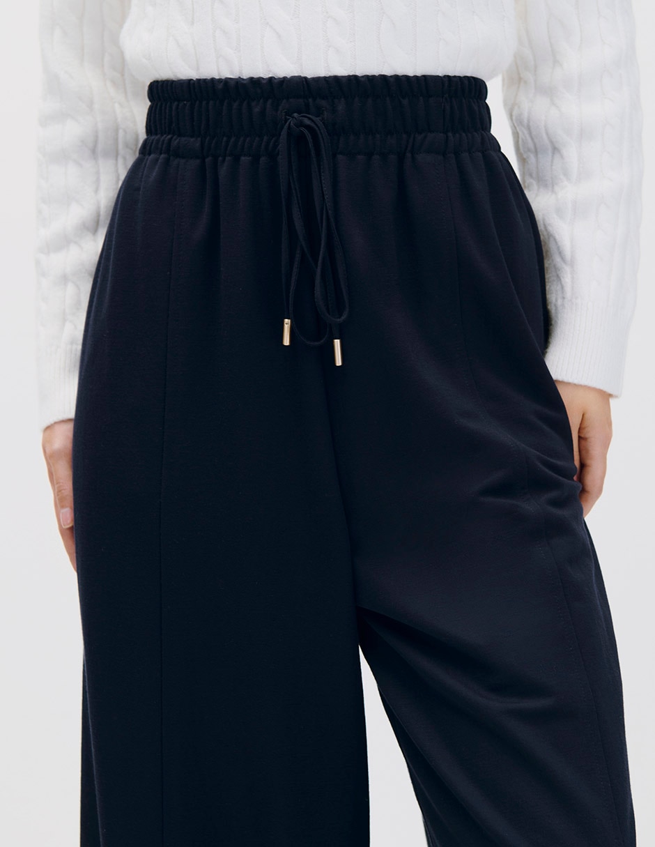 Pantalón relaxed Esencial Moda Wide leg para mujer 2