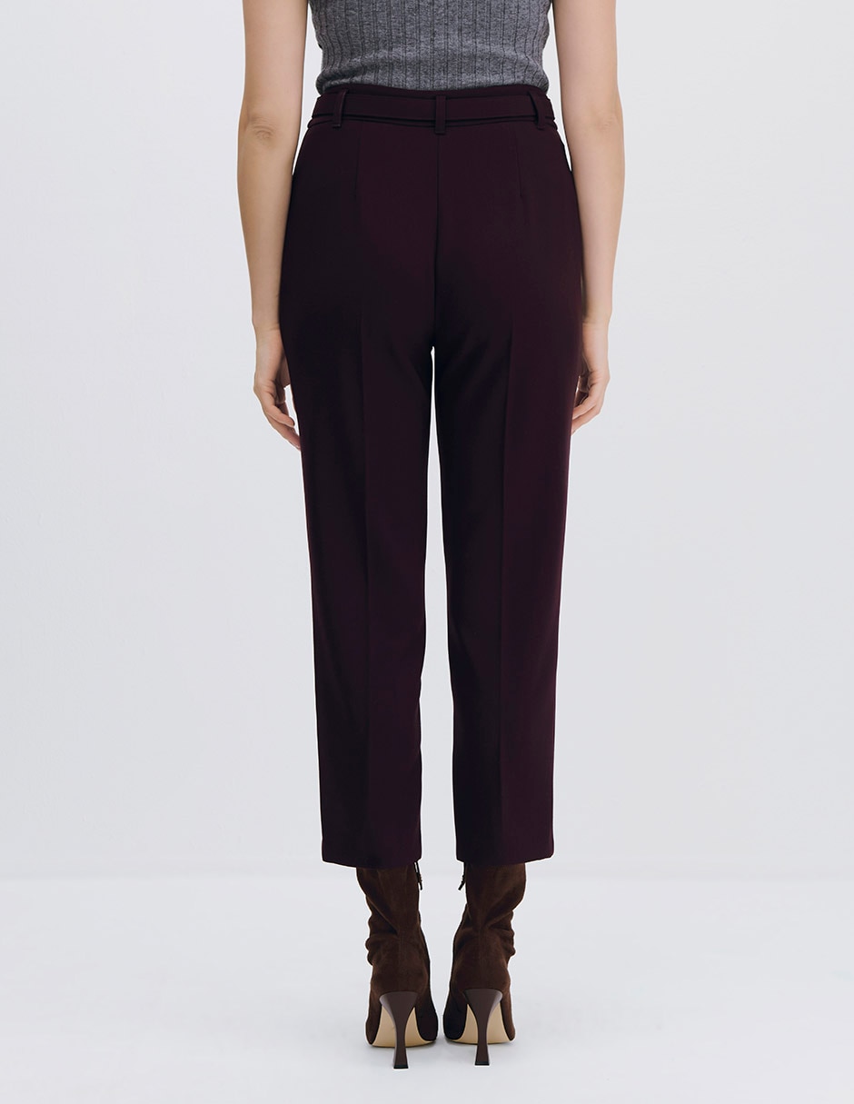 Pantalón esencial moda recto para mujer 3