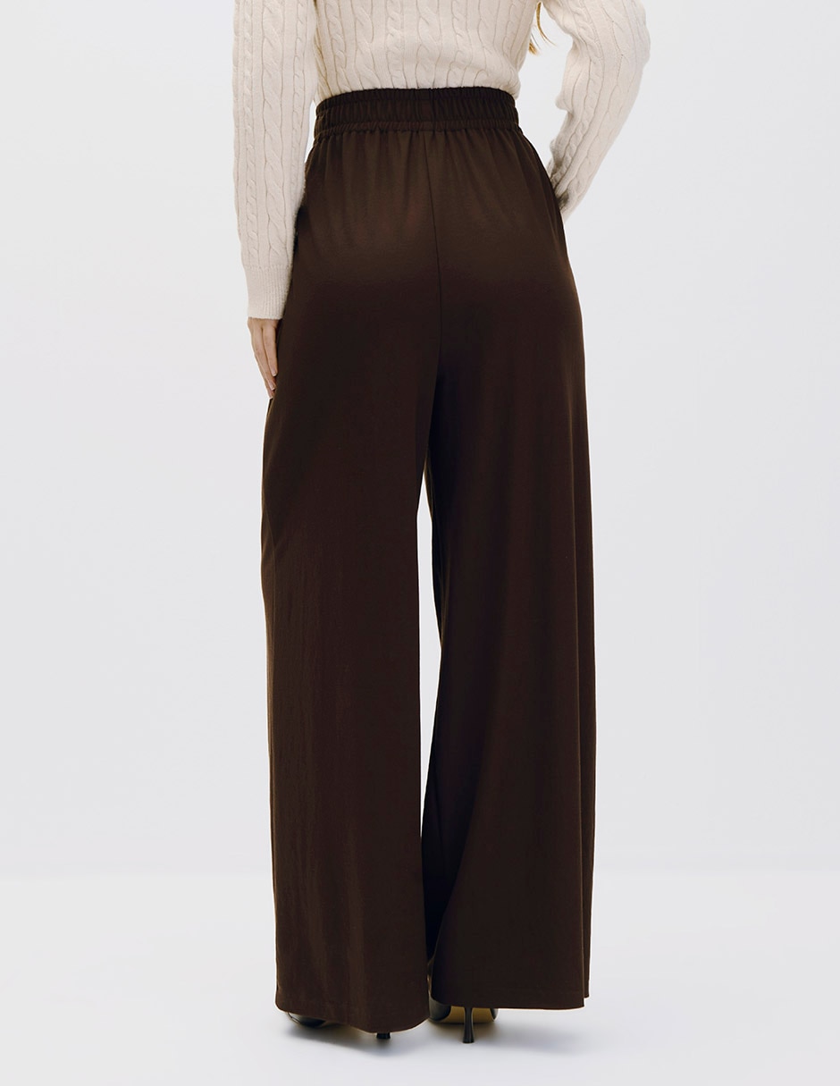 Pantalón relaxed Esencial Moda Wide leg para mujer 3