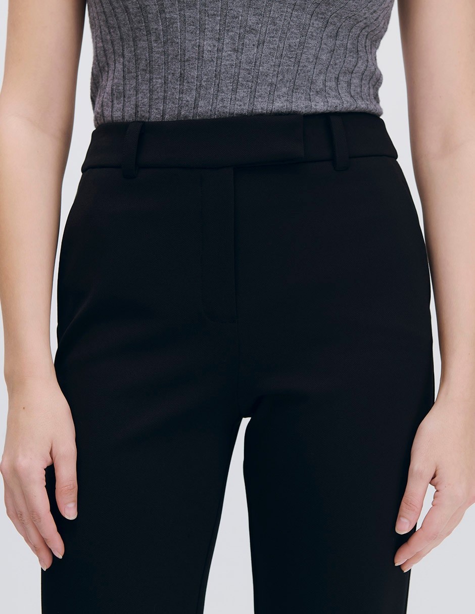 Pantalón esencial moda recto para mujer 2